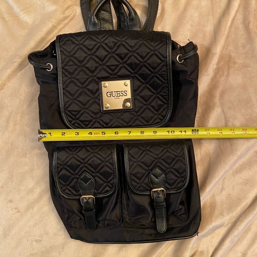 GUESS Black Quilted Backpack - Picture 3 of 16